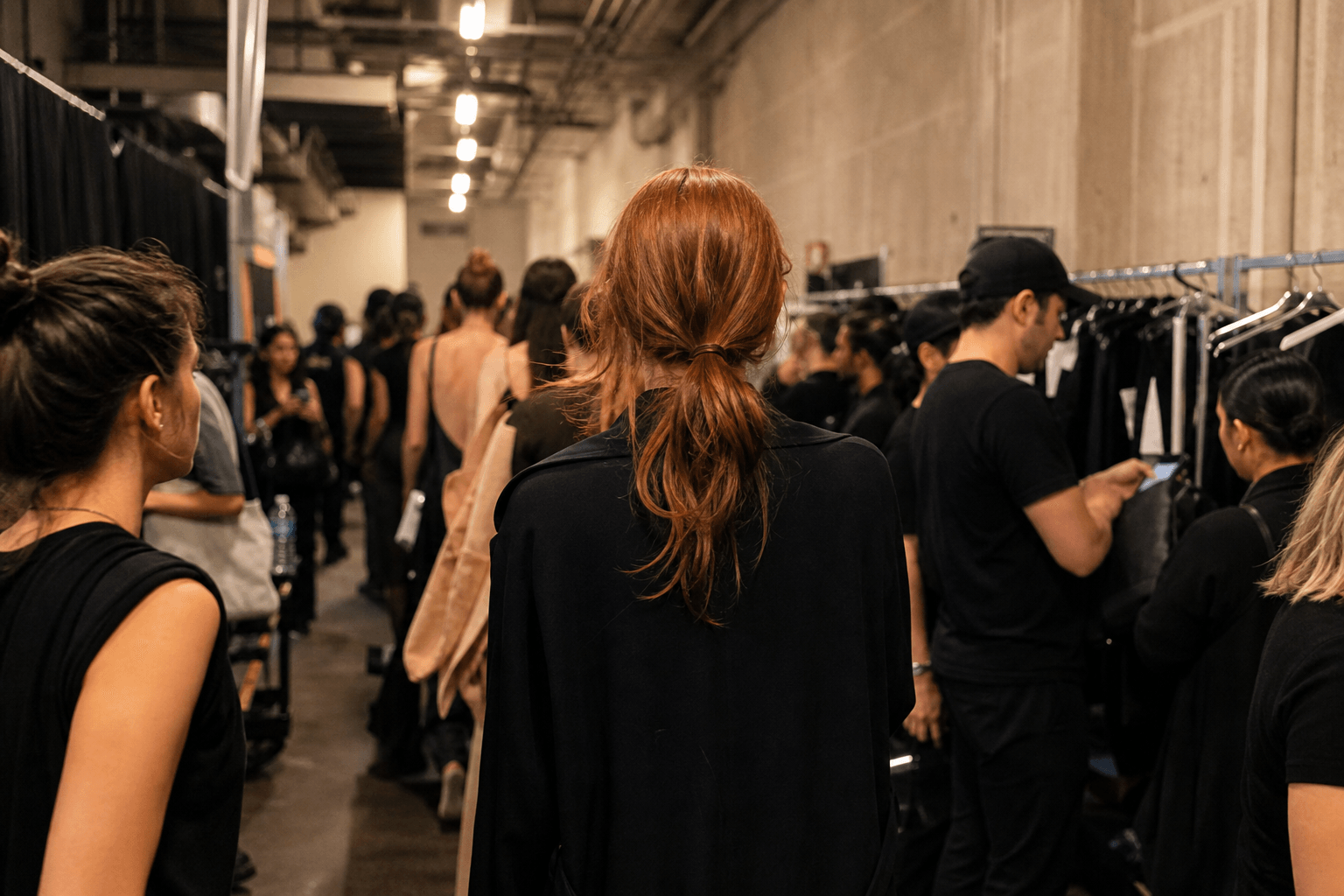 Backstage corridor access moment