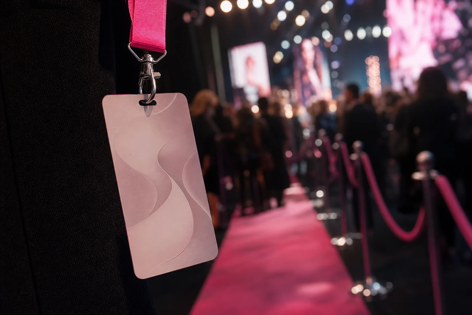 Premium backstage pass at a fashion event