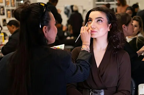 Backstage model moment for Fan Pass access
